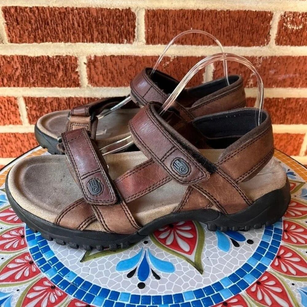 Teva Hudson Brown Leather Sandals Men’s 9